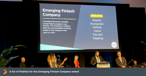 LendIt Nexus screen presents 2022 Emerging Fintech Company award finalists