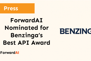 Press: ForwardAI Nominated for Benzinga's Best API Award title card